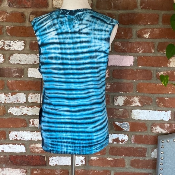 AGOLDE Futura Blue Tie-Dyed Muscle Tee Tank Top Sleeveless size medium - Picture 6 of 10